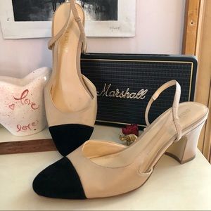 Color Block Sling Backs